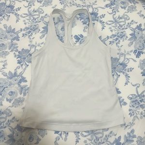 White Lululemon Racerback Nulu Tank Top